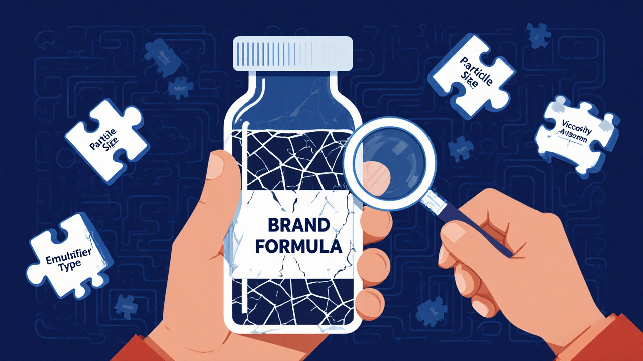 A scientist trying to reverse-engineer a complex drug formula using puzzle pieces with no complete picture.