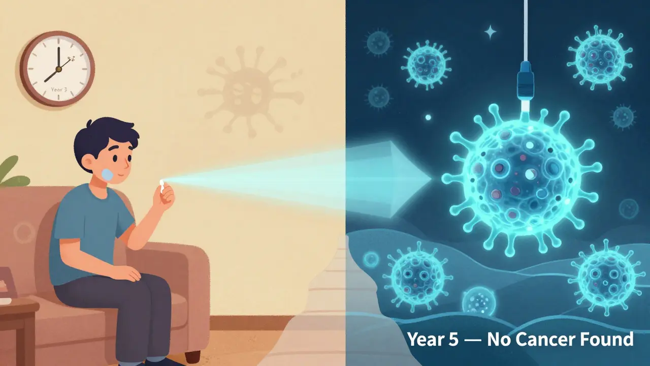 Split scene: daily pill treatment vs. one-time CAR T-cell cure with lasting immune protection.