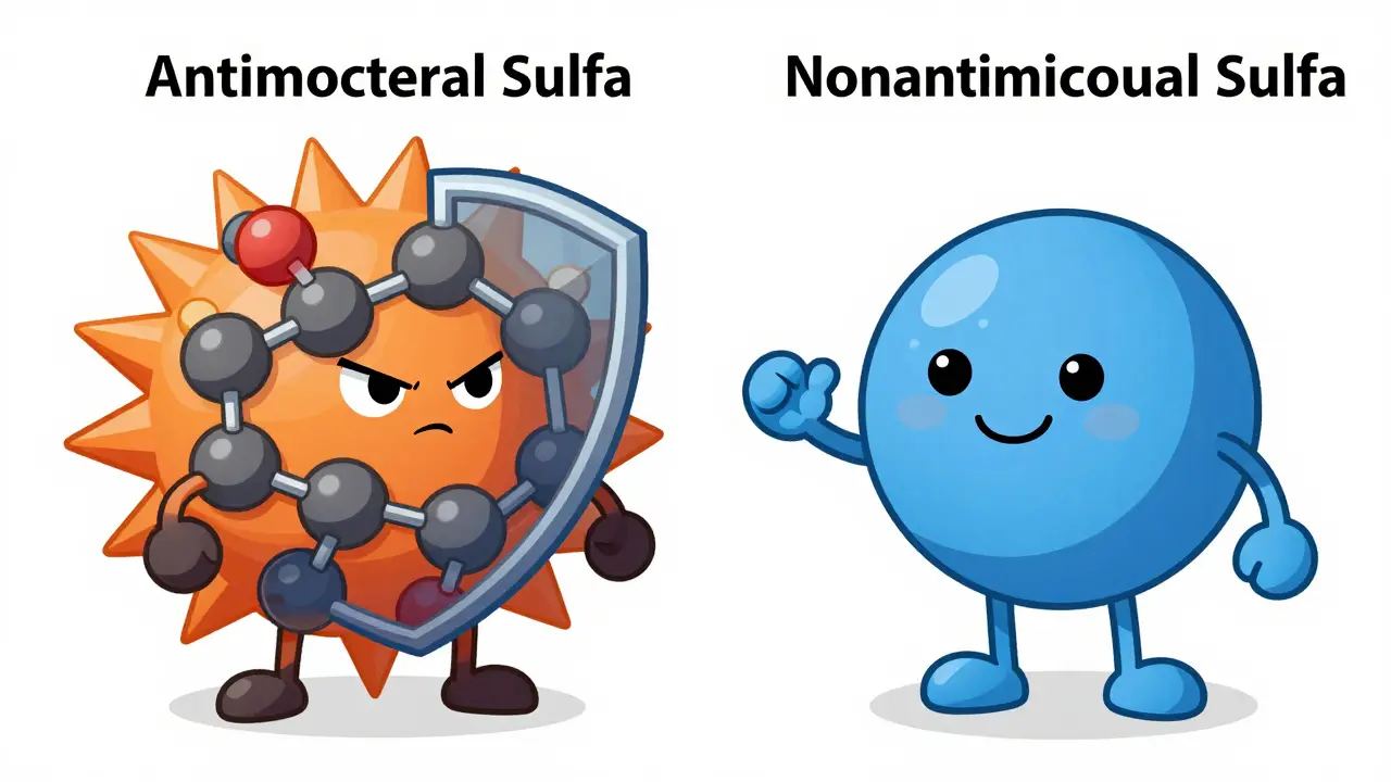 Comparison between a spiky antimicrobial molecule and a smooth nonantimicrobial molecule
